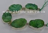 CNG2601 7.5 inches 25*35mm - 30*40mm freeform druzy agate beads