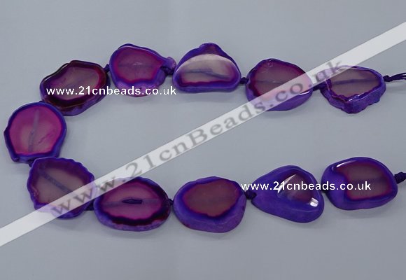 CNG2609 15.5 inches 30*35mm - 40*45mm freeform agate beads