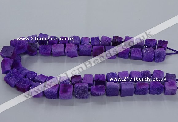 CNG2619 15.5 inches 10*12mm - 14*16mm nuggets druzy agate beads