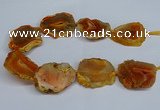 CNG2670 15.5 inches 30*40mm - 40*50mm freeform druzy agate beads