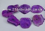 CNG2672 15.5 inches 30*40mm - 40*50mm freeform druzy agate beads