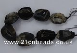 CNG2687 15.5 inches 35*45mm - 40*60mm freeform druzy agate beads