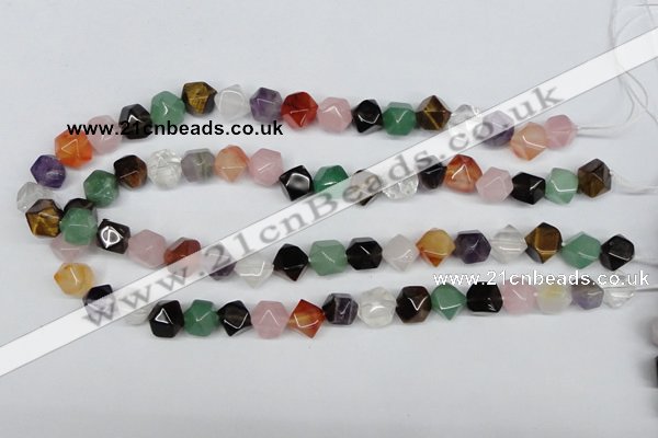 CNG27 15.5 inches 12*12mm faceted nuggets mixed gemstone beads