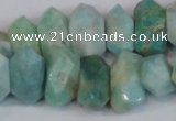 CNG2700 15.5 inches 10*14mm - 13*18mm faceted nuggets amazonite beads