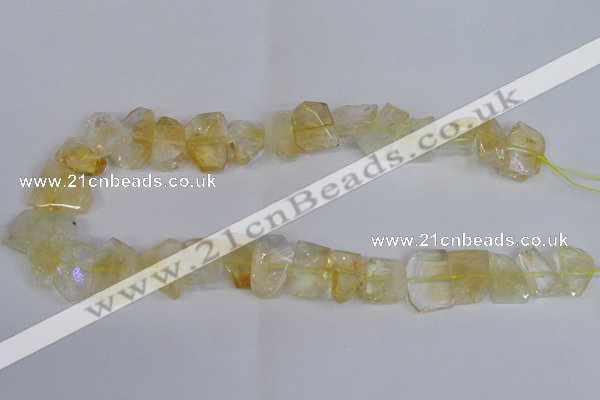 CNG2706 15.5 inches 13*18mm - 15*20mm freeform natural citrine beads