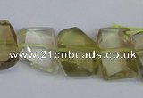 CNG2707 15.5 inches 13*18mm - 15*20mm freeform lemon quartz beads