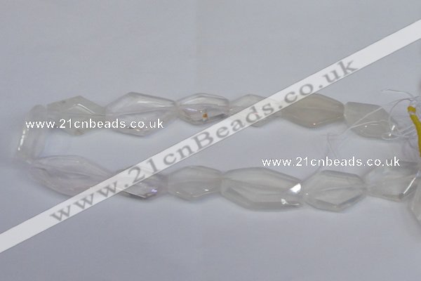 CNG2710 15.5 inches 18*25mm - 25*35mm freeform white crystal beads