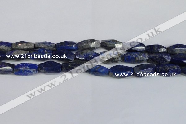 CNG2714 15.5 inches 12*25mm - 14*30mm faceted nuggets lapis lazuli beads