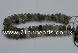 CNG2717 10*14mm - 13*18mm faceted nuggets black rutilated quartz beads