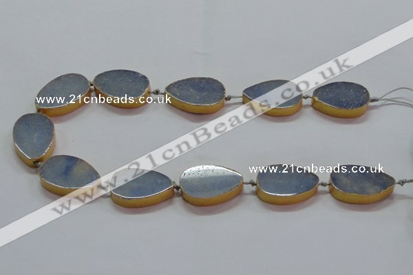 CNG2720 15.5 inches 18*28mm - 20*30mm freeform blue aventurine beads