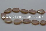 CNG2721 15.5 inches 18*28mm - 20*30mm freeform rose quartz beads