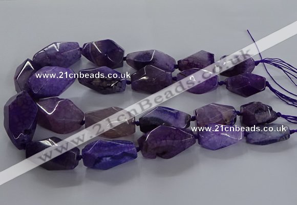 CNG2732 15.5 inches 15*30mm - 20*40mm nuggets agate beads