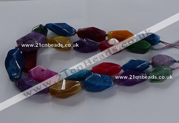 CNG2737 15.5 inches 15*30mm - 20*40mm nuggets agate beads