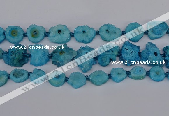 CNG2764 15.5 inches 15*20mm - 25*30mm freeform druzy agate beads