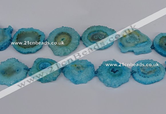 CNG2765 15.5 inches 30*40mm - 45*50mm freeform druzy agate beads