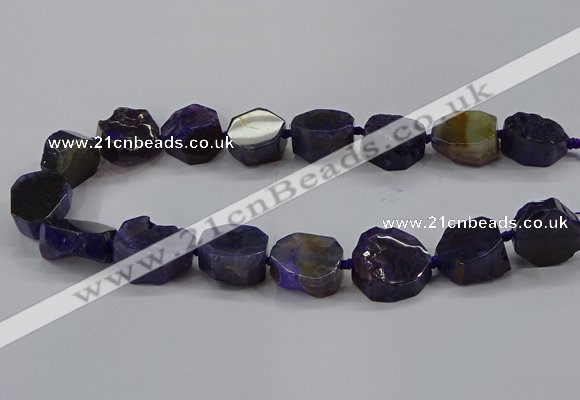 CNG2769 15.5 inches 20*22mm - 22*26mm freeform agate beads