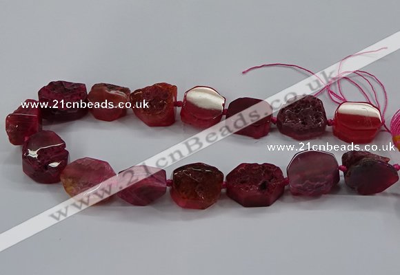 CNG2770 15.5 inches 20*22mm - 22*26mm freeform agate beads