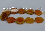 CNG2775 15.5 inches 30*35mm - 35*40mm freeform agate beads