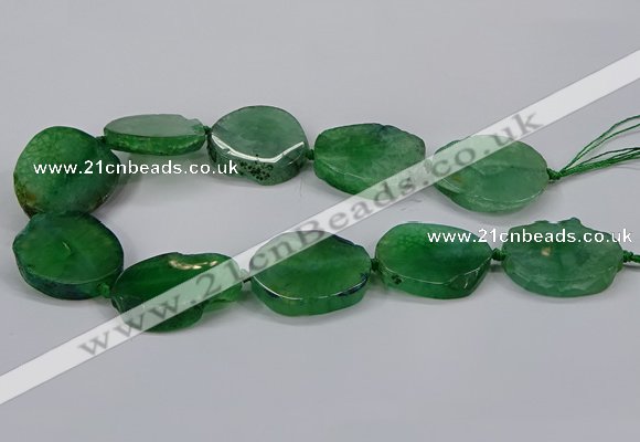 CNG2779 15.5 inches 30*35mm - 35*40mm freeform agate beads