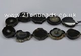 CNG2781 15.5 inches 30*35mm - 35*40mm freeform agate beads