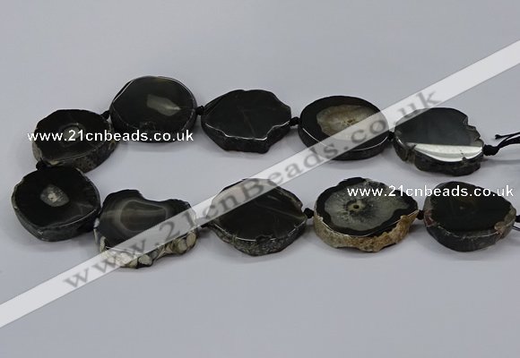 CNG2781 15.5 inches 30*35mm - 35*40mm freeform agate beads