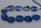 CNG2814 15.5 inches 25*35mm - 30*45mm freeform druzy agate beads