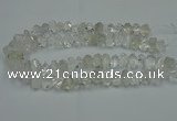 CNG2823 10*14mm - 13*18mm faceted nuggets white crystal beads