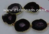 CNG2852 8 inches 35*45mm - 45*55mm freeform druzy agate beads