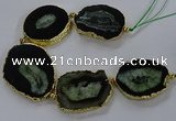 CNG2856 8 inches 35*45mm - 45*55mm freeform druzy agate beads