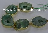 CNG2869 8 inches 35*40mm - 40*50mm freeform druzy agate beads