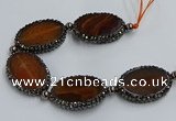 CNG2914 7.5 inches 25*35mm oval agate gemstone beads wholesale