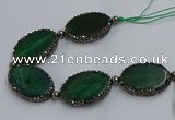 CNG2918 7.5 inches 25*35mm oval agate gemstone beads wholesale