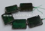 CNG2925 7.5 inches 35*45mm rectangle agate gemstone beads wholesale