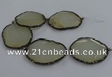 CNG2928 7.5 inches 45*55mm - 50*60mm faceted freeform agate beads