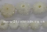 CNG2934 15.5 inches 8*10mm - 15*18mm freeform plated druzy agate beads