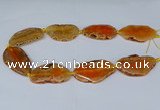 CNG2950 15.5 inches 25*35mm - 30*50mm freeform agate beads