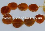 CNG2958 15.5 inches 42*45mm - 45*50mm faceted freeform agate beads