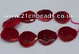 CNG2960 15.5 inches 42*45mm - 45*50mm faceted freeform agate beads