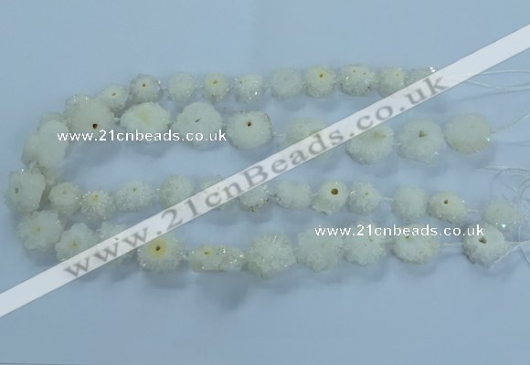 CNG2965 15.5 inches 8*10mm - 15*18mm freeform druzy agate beads