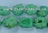 CNG2971 15.5 inches 8*10mm - 15*18mm freeform druzy agate beads