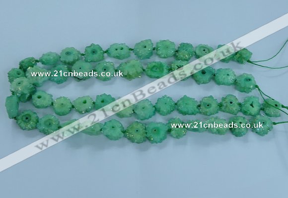 CNG2971 15.5 inches 8*10mm - 15*18mm freeform druzy agate beads