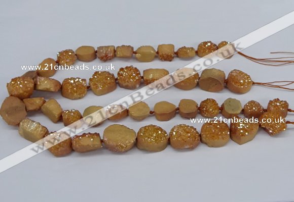 CNG2978 15.5 inches 12*16mm - 20*25mm freeform druzy agate beads