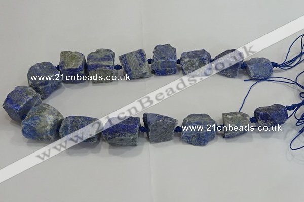 CNG3009 15.5 inches 15*20mm - 22*30mm nuggets lapis lazuli beads