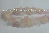 CNG3016 15.5 inches 15*20mm - 22*30mm nuggets rose quartz beads