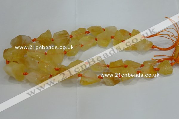 CNG3017 15.5 inches 15*20mm - 22*30mm nuggets citrine beads