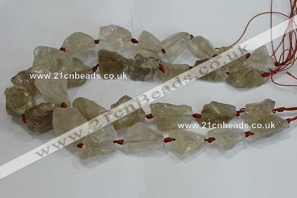 CNG3018 15.5 inches 15*20mm - 22*30mm nuggets smoky quartz beads