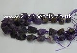 CNG3019 15.5 inches 15*20mm - 22*30mm nuggets amethyst beads