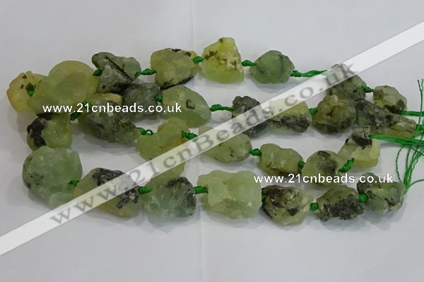 CNG3020 15*20mm - 22*30mm nuggets green rutilated quartz beads