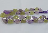 CNG3022 15*20mm - 22*30mm nuggets amethyst & lemon quartz beads