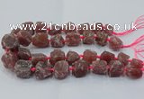 CNG3023 15.5 inches 15*20mm - 22*30mm nuggets strawberry quartz beads